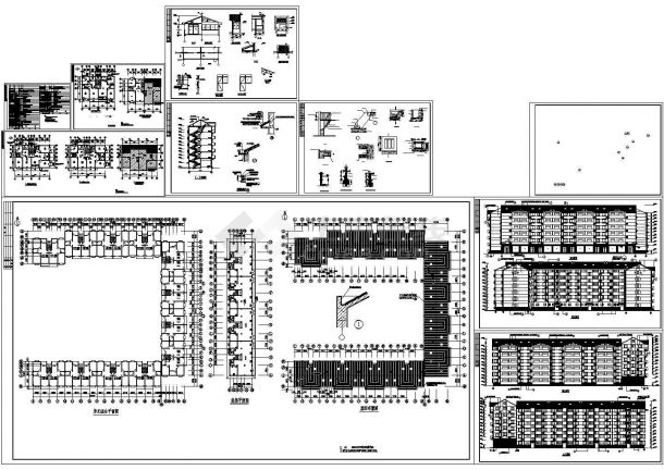 某市区高档住宅小区居民建筑设计结构平立面扩初CAD图纸-图一