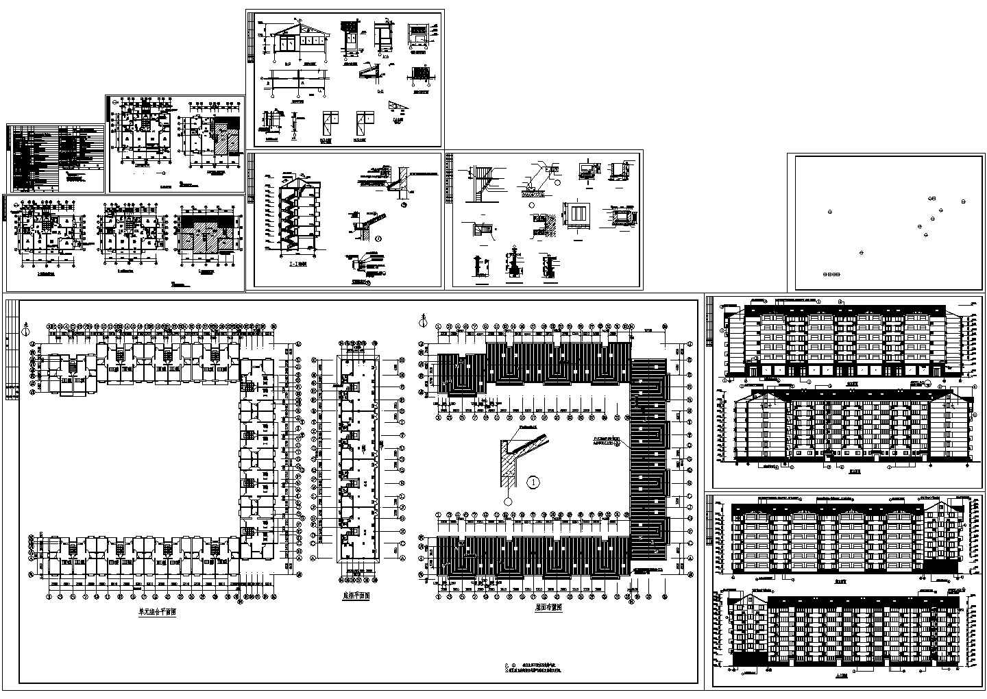 某市区高档住宅小区居民建筑设计结构平立面扩初CAD图纸