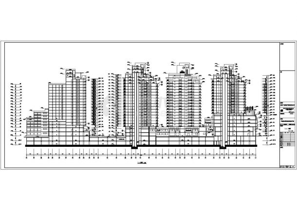 二十层住宅建筑施工cad图，共二十七张-图一