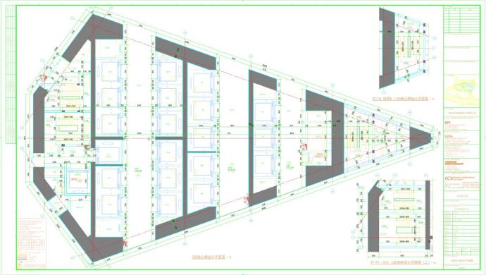 华侨城大厦-建施2层核心筒放大平面CAD图_图1