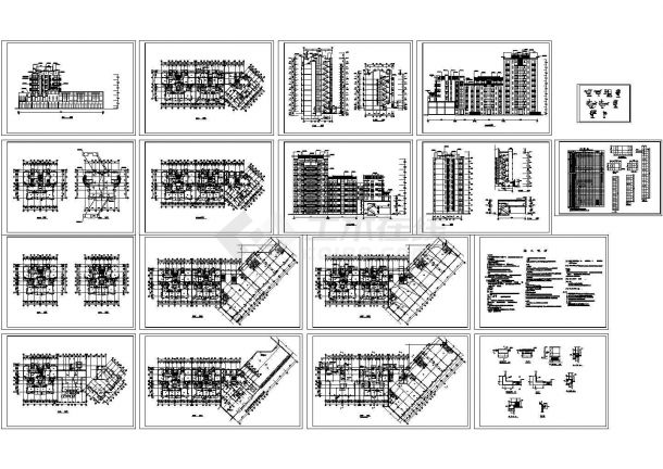 某小区经典多层住宅楼建筑设计CAD施工图-图一