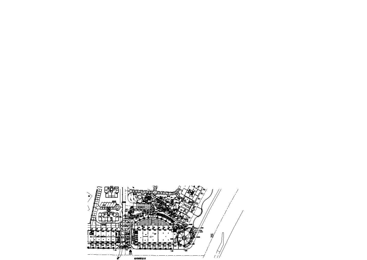 某商业街景观规划设计cad图(含总平面图)