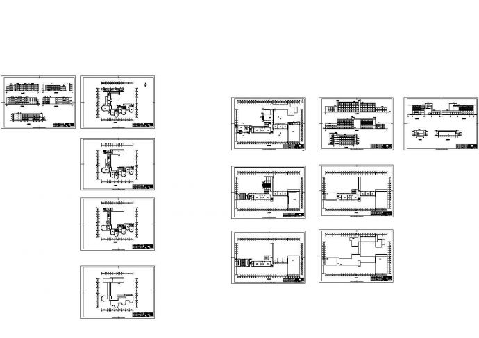 某市四层小区幼儿园建筑施工cad图，共十二张_图1