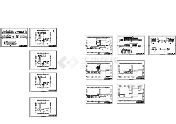 某市四层小区幼儿园建筑施工cad图，共十二张-图二