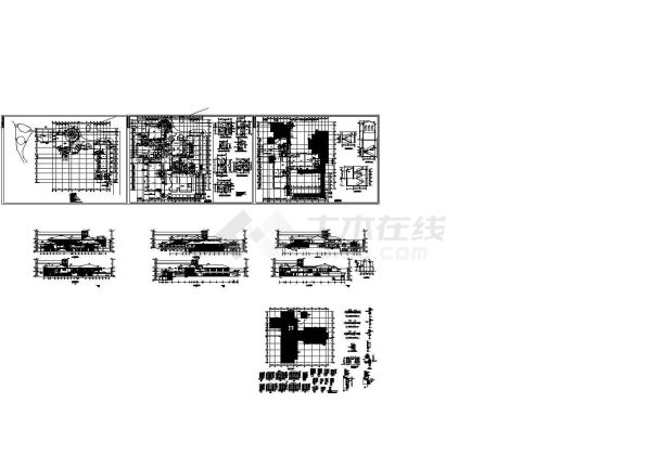 某高级会所详细结构建筑楼设计施工方案CAD图纸-图一