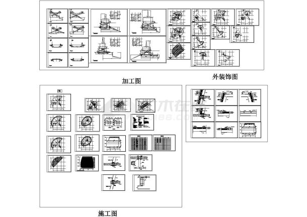 某地多层综合楼钢结构幕墙工程全套cad施工设计图-图一