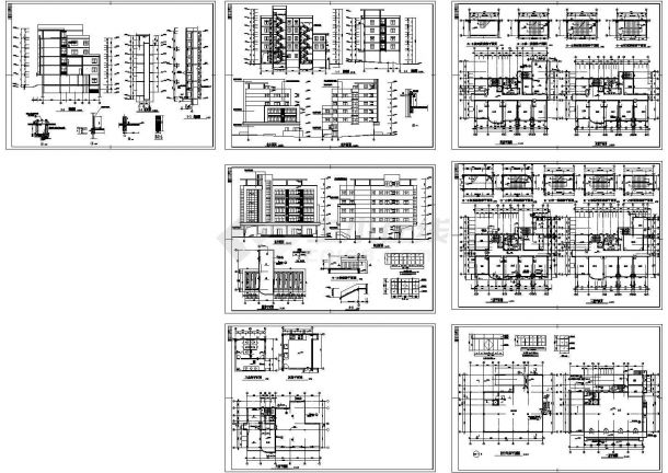 某地商业街多层综合楼全套建筑施工设计cad图纸（含自行车库平面图）-图一
