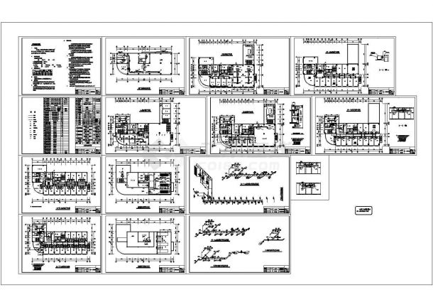 办公楼设计_高级办公楼空调设计施工图，含空调系统设计说明-图一
