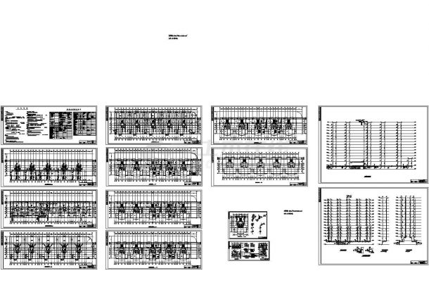 2万平米十五层村民区商住楼给排水施工cad图，共十四张-图一