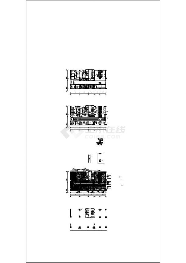 [惠州]现代风格售楼中心室内设计施工图（含效果图）-图一