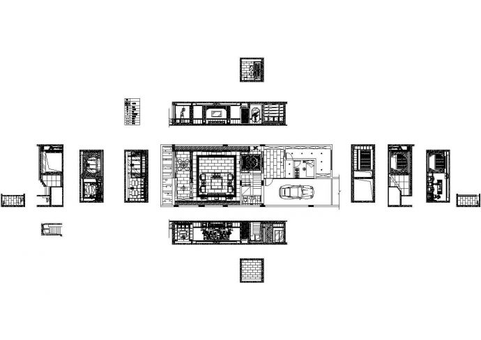 某大型别墅负一层建筑设计全套CAD图_图1