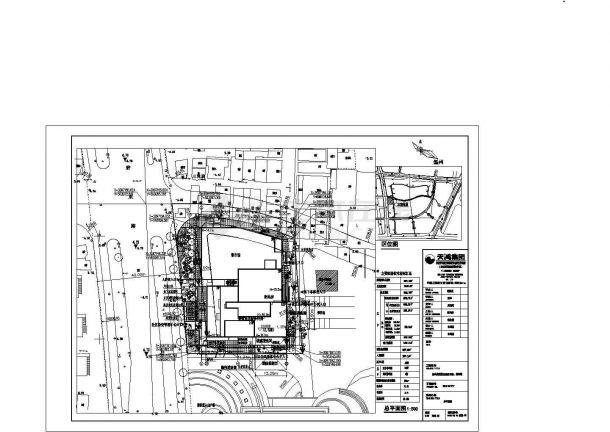 某街道社区十层服务中心和菜市场建筑设计CAD施工图-图一