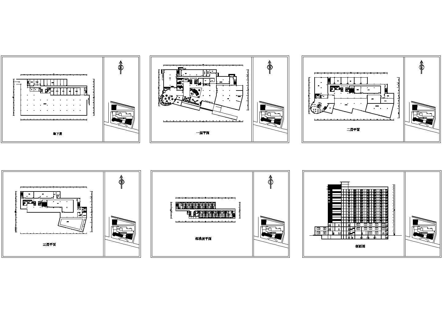 【广州】某酒店装修设计全套CAD方案图