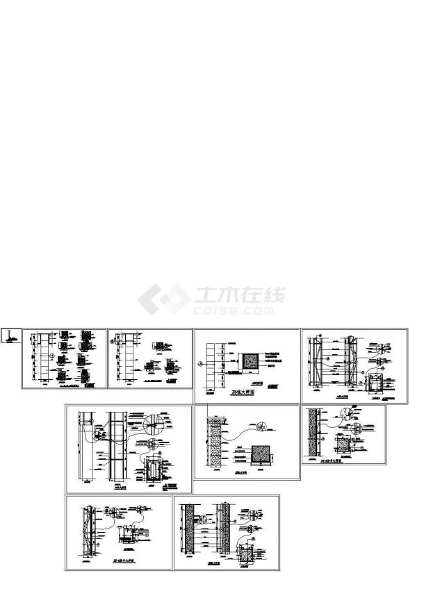 某别墅装修柱子装饰施工图-图一