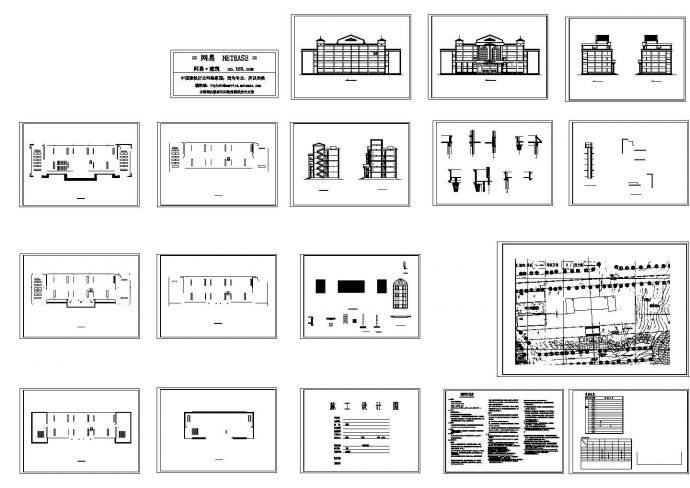 某卫生学校实验楼全套建筑施工设计cad图纸（含建筑设计说明，图纸目录）_图1