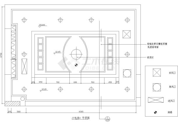 餐厅小包房装修设计cad施工图-图一