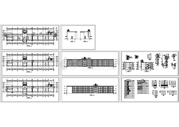 某农村小学教学楼全套建筑施工设计图（含屋面布置图，设计说明）-图一