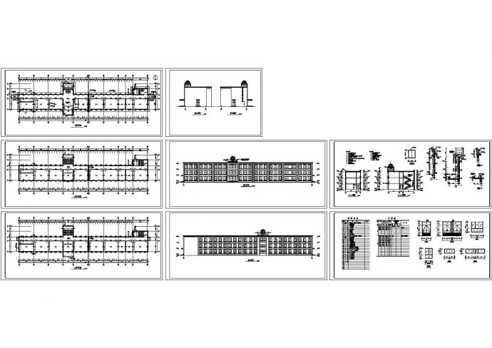 某农村小学教学楼全套建筑施工设计图（含屋面布置图，设计说明）_图1