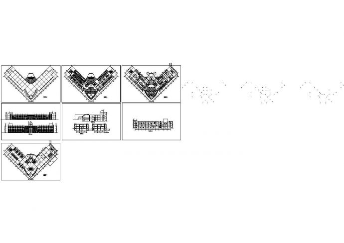 某V字体滑雪俱乐部设计cad全套建筑方案图纸（甲级院设计）_图1