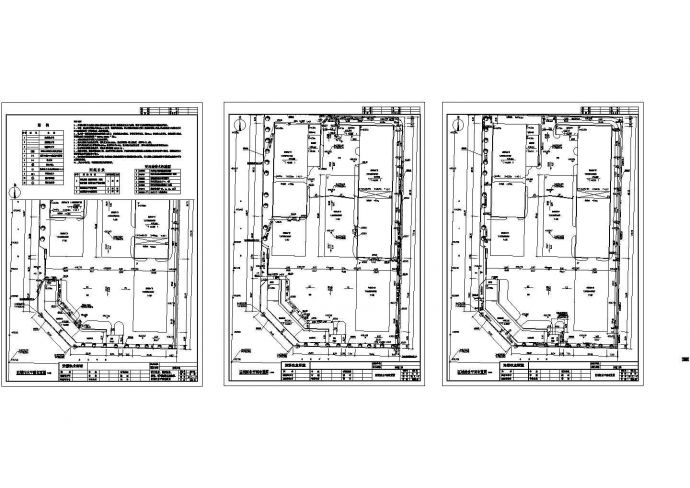 四川某机电设备公司厂区给排水管道工程设计CAD施工图_图1