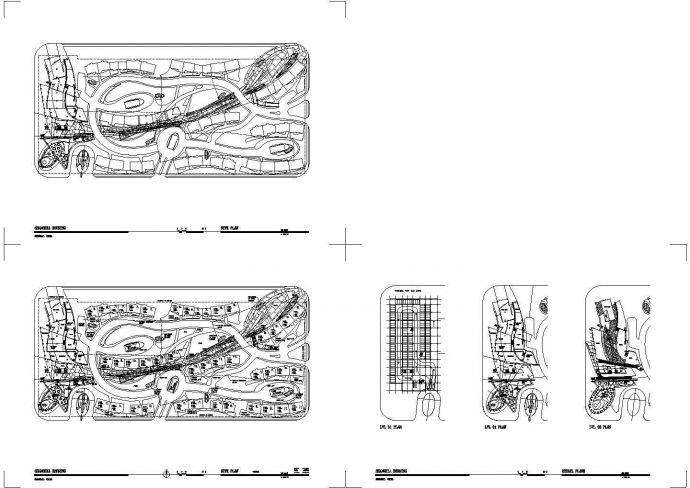 一整套别墅的总体规划设计cad施工图纸（包含大门、围墙设计）_图1