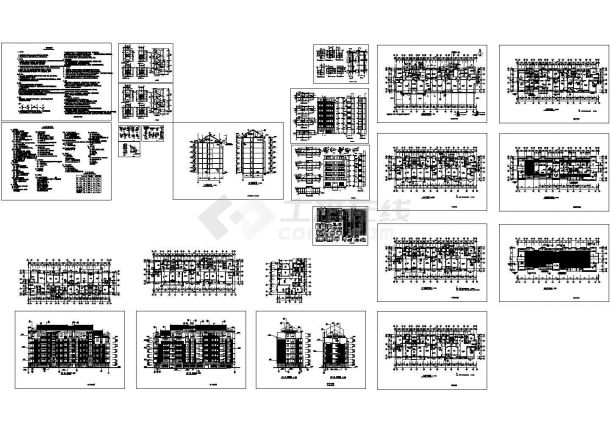 某小区6层砖混结构住宅楼设计cad全套建筑方案图（含设计说明）-图一