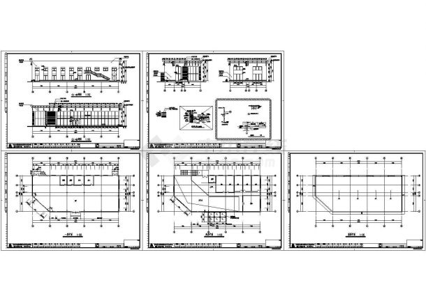 某一层带夹层框架结构现代工厂办公大楼设计cad全套建筑施工图纸（甲级院设计）-图一
