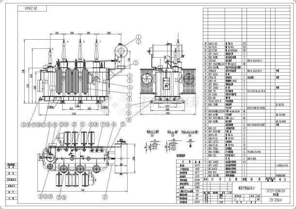 SFSZ9-31500_110变压器外形图-图二