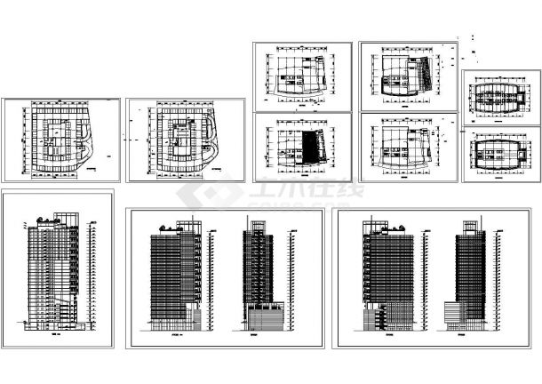 办公楼设计_【上海】某酒店办公楼建筑设计CAD全套图纸-图一