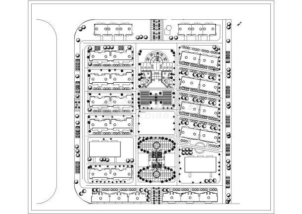 某市区居民小区总体平面规划完整方案设计施工图纸-图一