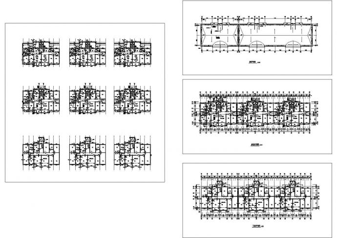 某城市花园式小区居民建筑户型平面设计施工方案CAD图纸_图1