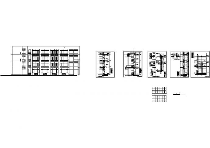 某地大学学校综合楼全套建筑施工cad图（含楼梯大样图，门窗表，墙身大样图）_图1
