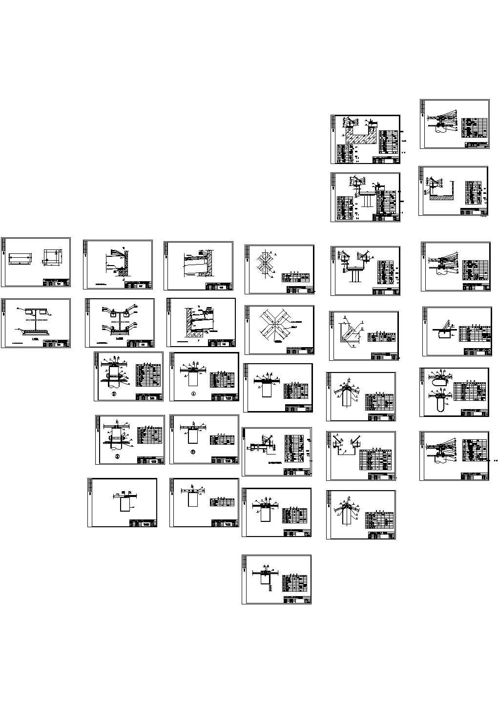 某钢结构公司办公大楼全套节点cad设计施工图纸（甲级院设计，31张图）