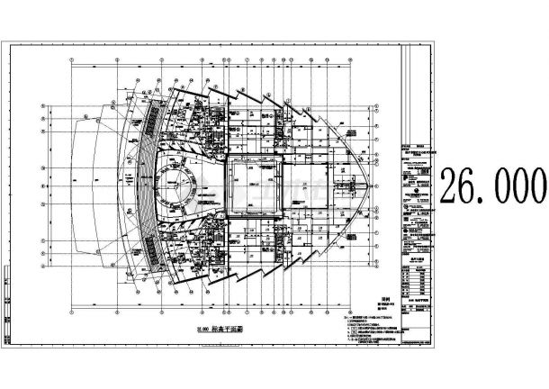 浙江温州大剧院全套建筑设计CAD施工图-图一