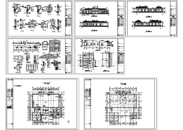 12种园林公建施工详图CAD-图二