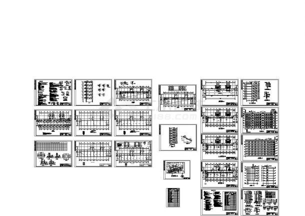 土木工程毕业设计_土木工程毕业设计_ 某六层框架教学楼建筑图结构图计算书任务书3600平米左右-图一