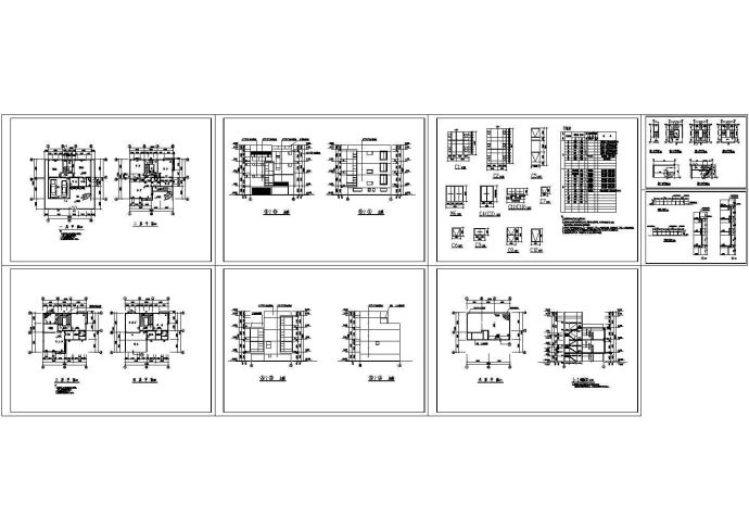 现代别墅全套结构设计施工图_图1