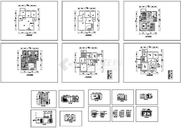 【陕西】某跃层户型装修设计方案CAD方案详图-图一