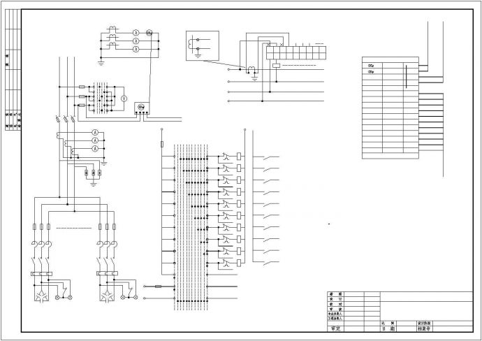 某型号电容补偿柜二次接线电气原理示意设计工艺CAD图纸_图1