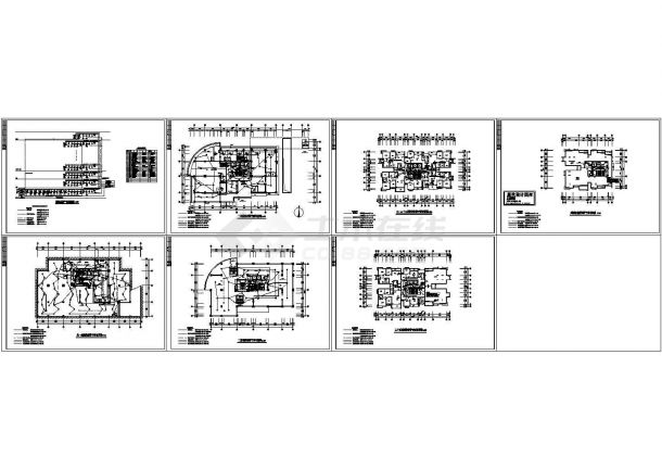 成都市某24个高层住宅楼火灾报警系统设计CAD施工图-图一