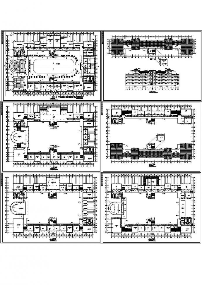 某地舞蹈学院艺术楼全套建筑施工图（含各层平面图，立面图）_图1