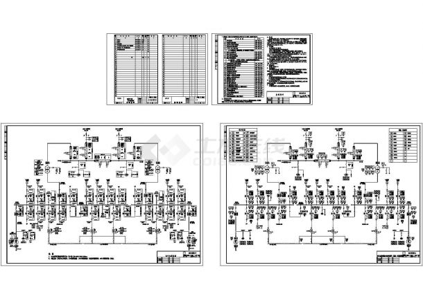 某热电厂工程设计cad电气主接线图纸（含设计说明）-图一