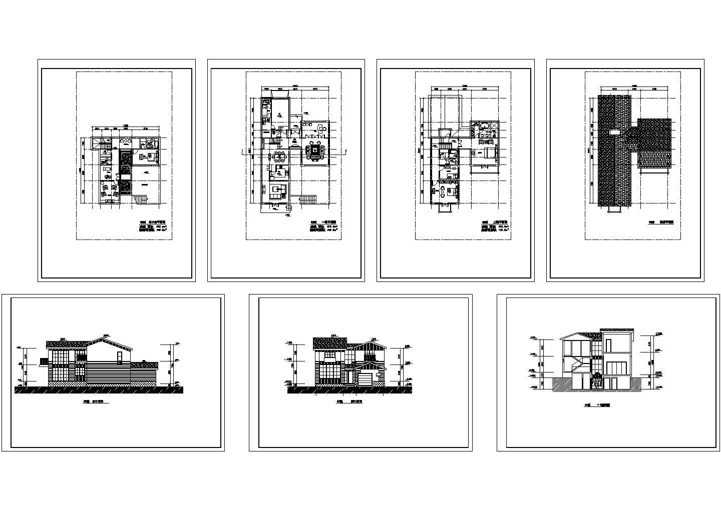 全套别墅建筑设计图纸