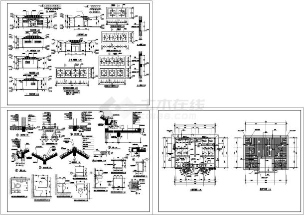 【浙江】某城市公厕建筑设计施工CAD全套图纸-图一