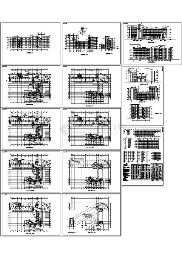 办公楼设计_【上海】某多层办公楼建筑设计施工CAD全套图纸-图一