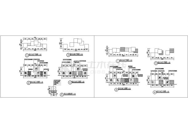 2020浙江园建施工图-4组块石小品做法图CAD-图一