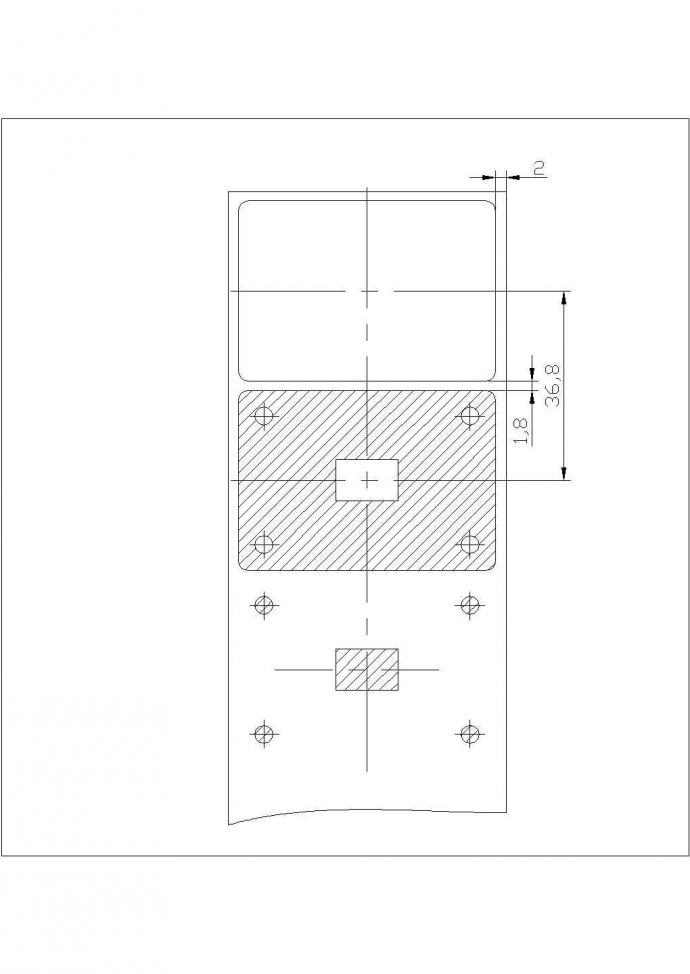 某安装板冲压成形工艺及模具设计排样图CAD构造平面施工图_图1