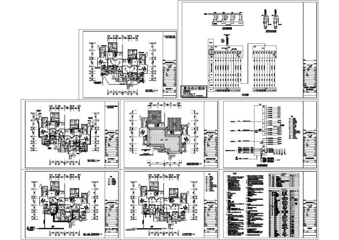 某城市一个SPA温泉酒店电气方案设计全套cad图纸（含强电设计图）_图1