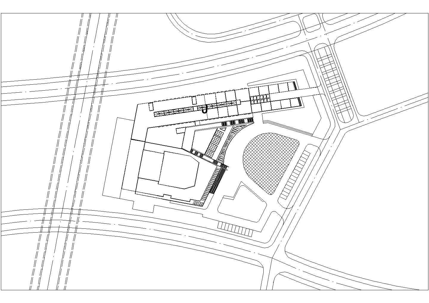 [方案2]三层大学生活动服务中心建筑设计方案(含CAD平立剖 SU模型）