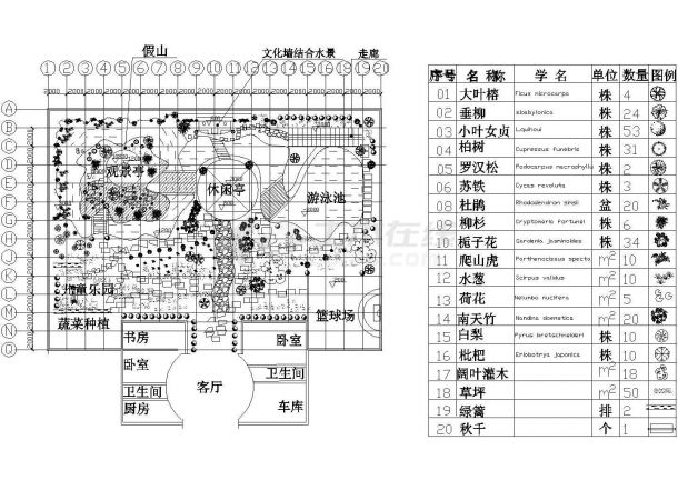 私家花园平面图Cad设计图-图一